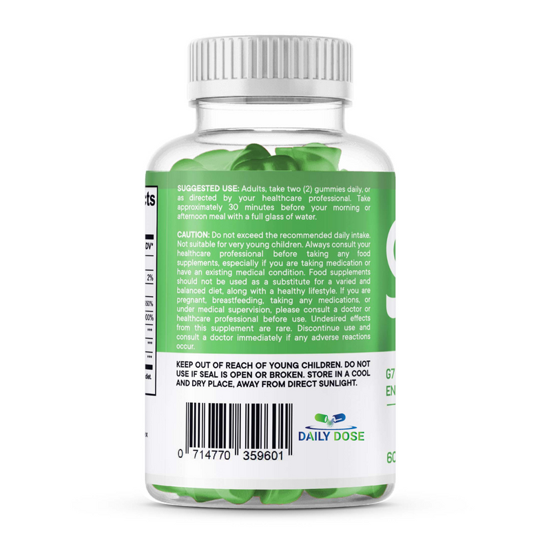 G7 Plus Gummies Supports Healthy Weight Loss (60 Gummies)- 1 Bottle - 1000MG - Green Gummies