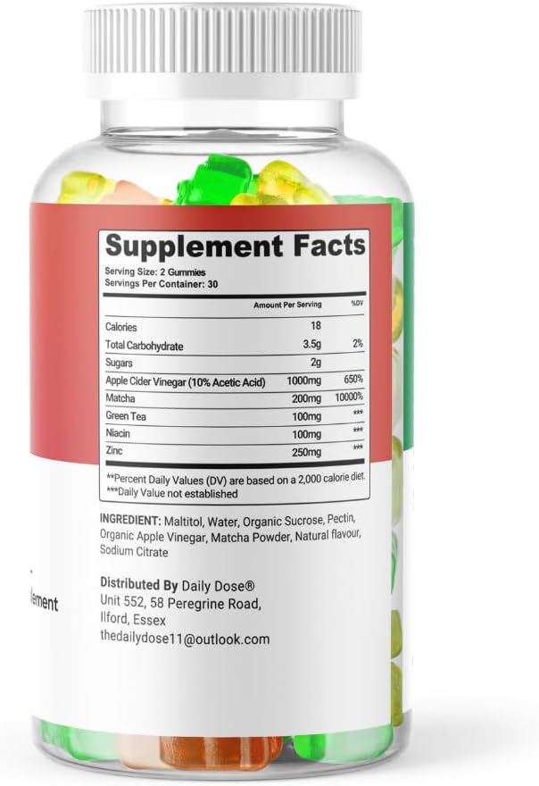 Slimming Gummies - 60 Gummies - Weight Loss Support - 1 Month Supply - DAILY DOSE