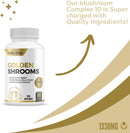 Mushroom Complex 10 | 60 Capsules - Maximum Strength 1330mg per Serving - 10 Mushrooms Blend (Lion's Mane, Reishi, Chaga, Cordyceps, Shitake, Maitake)